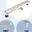 Linear Shower Drain Type C Complete Set with Odor Stop and Hair Strainer , 304 Stainless Steel, 50-70cm-928422301