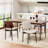  Faux Leather Dining Chairs Set of 2, Mid-Century Modern Upholstered Side Chairs with Wood Frame for Dining Rooms,Kitchens,Living rooms-1671358572
