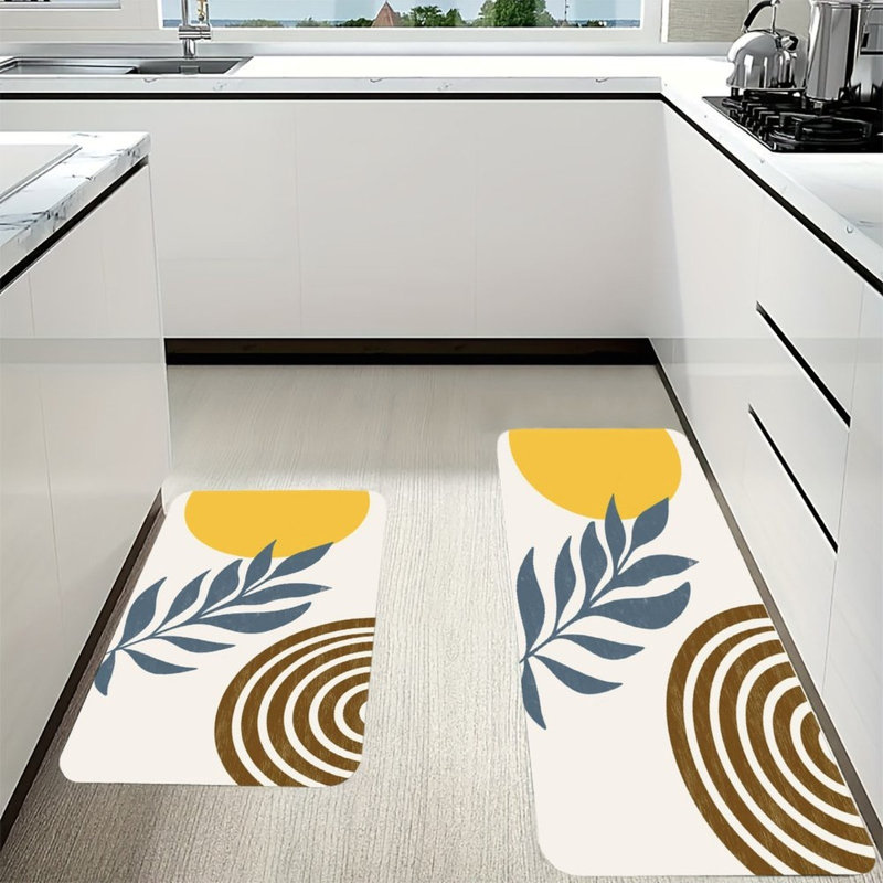 Tapis de cuisine antidérapant 2 pièces