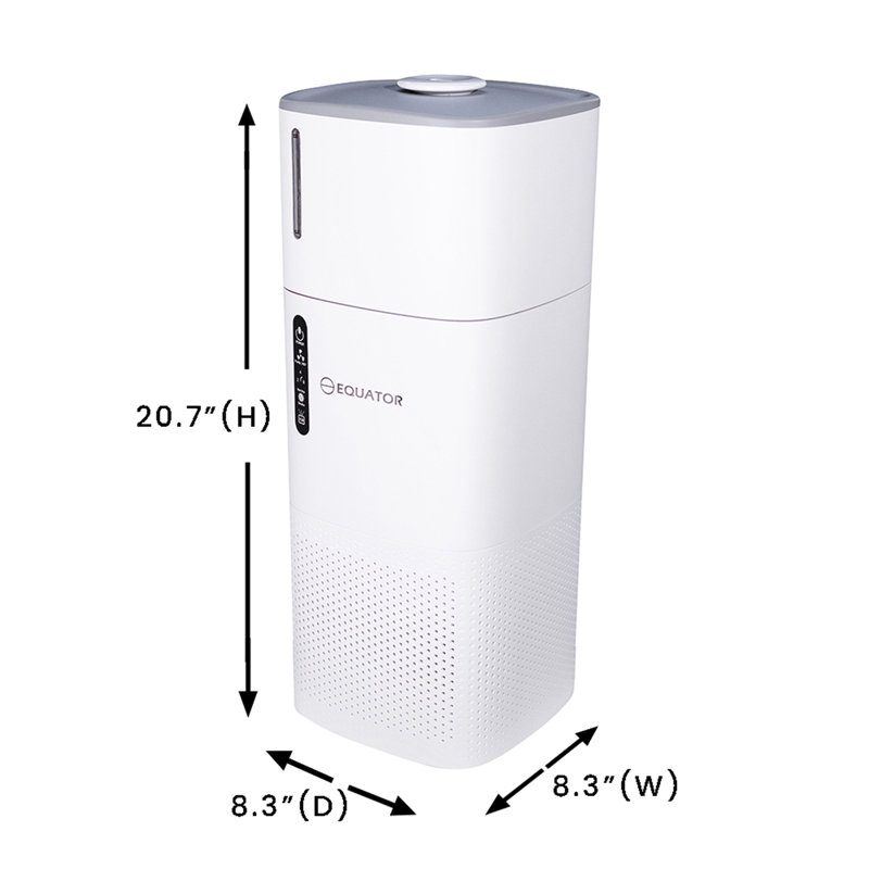 Equator HEPA Air Purifier Sterilizer Ionizer Humidifier PET Option ION SMOKE REMOVER  431sf 110V