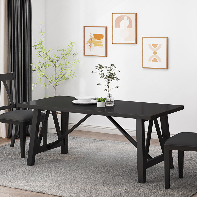 DINING TABLE, Matte Black