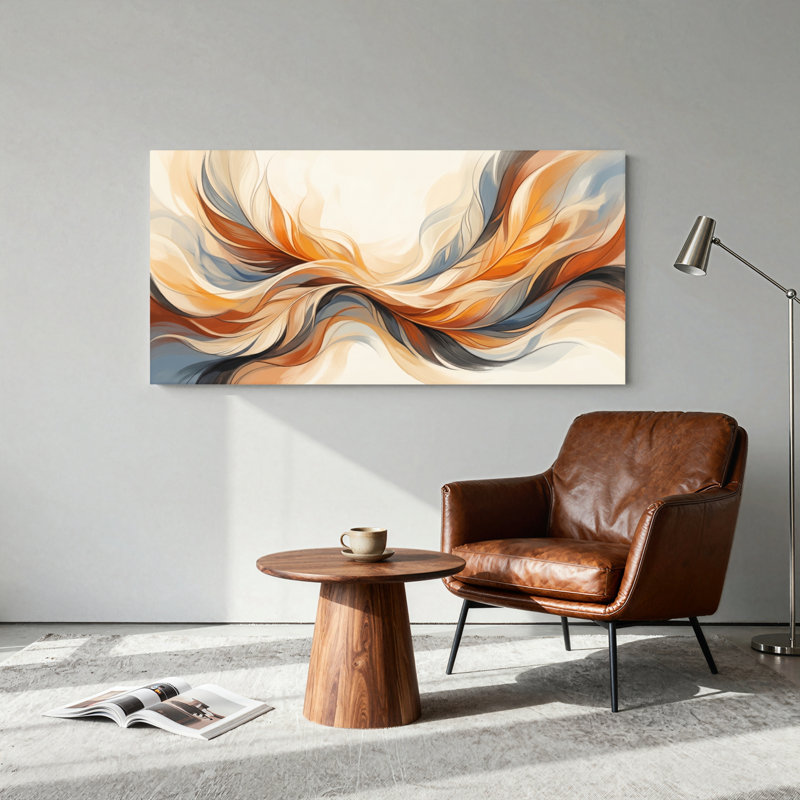Ensemble de 1 tableau sur toile « Vagues ondulantes », L 32 po x H 16 po, Wrapped Canvas