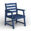 Ensemble 5 pièces de table et chaises d'extérieur standard en PEHD, bleu-326608889