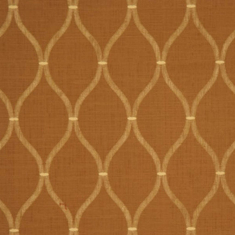 Allure Quatrefoil Fabric, Dark Orange