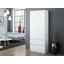 Croft Double Wardrobe with Drawers – 2 Door Bedroom Closet with Hanging Rail & Shelves (90 cm W x 50 cm D x 180 cm H)