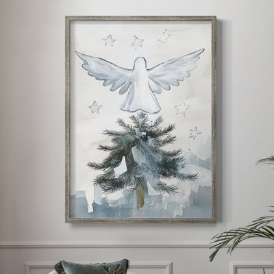 «Christmas Holiday Art CXLI», reproduction d'art encadrée - bois massif