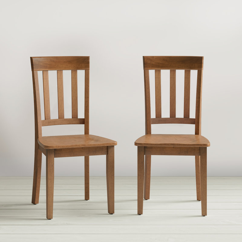 Iyad 3-piece Solid Wood Drop Leaf Dining Set With Slatback Chairs - Caramel, Honey