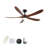 5 Blade Solid Wood 52 Inch Ceiling Fan Light