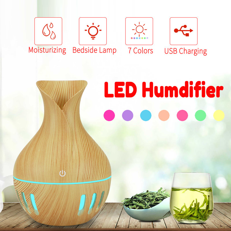 Humidificateur de table ultrasonique 0,1 gal 430 pi. ca., Brun naturel