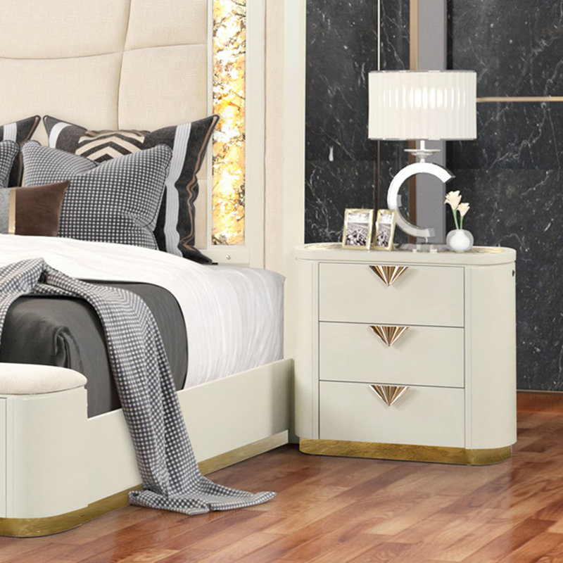 Table de chevet 3 tiroirs de style moderne
