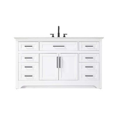 Meuble-lavabo simple 54 po en chêne naturel
