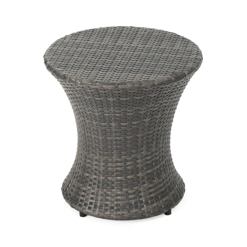 Table d'appoint polyvalente pour l'extérieur - protégée, P 19,72 po, pratique et imperméable, espace, Gris