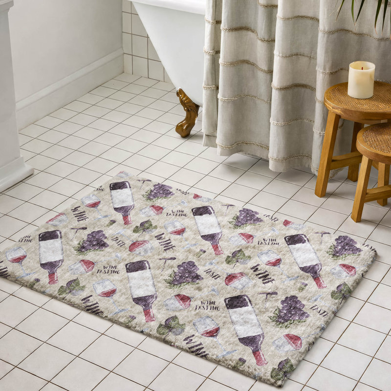Tapis à raisins et à vin de qualité supérieure lavable à la machine ADS169, 1 pi 8 po x 2 pi 6 po