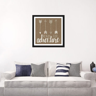 «Ready For Adventure», art textuel sur toile tendue