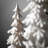 Snow Covered Pine Tree - Set Of 2