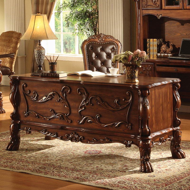 Bureau de direction l 72,40 po, chêne cerise