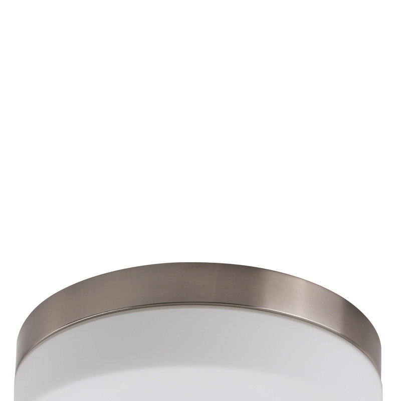 Plafonnier encastré cylindrique à 1 lumière Tudela, H 3 po x l 7 po x P 7 po