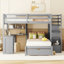 Lit superposé double au-dessus de simple avec bureau, tiroirs et tablettes-1480877180