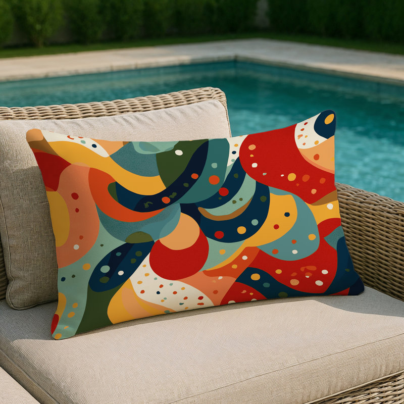 Jazzy Stomp Indoor And Outdoor Throw Pillow, Rectangle 20"H x 14"W