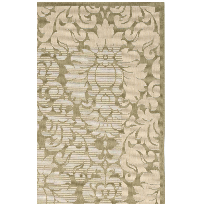 Tapis extérieur géométrique / gris Arneshia, Carré 6 pi 7 po