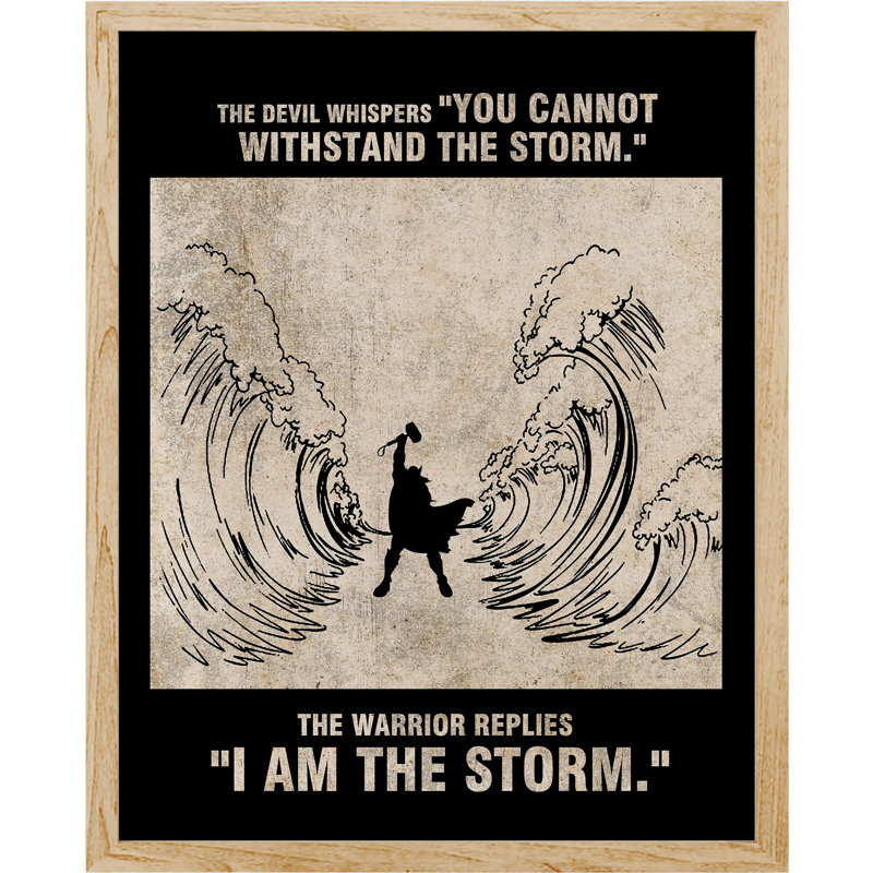 «I Am The Storm» sur papier, H 16 po x l 12 po, Naturel