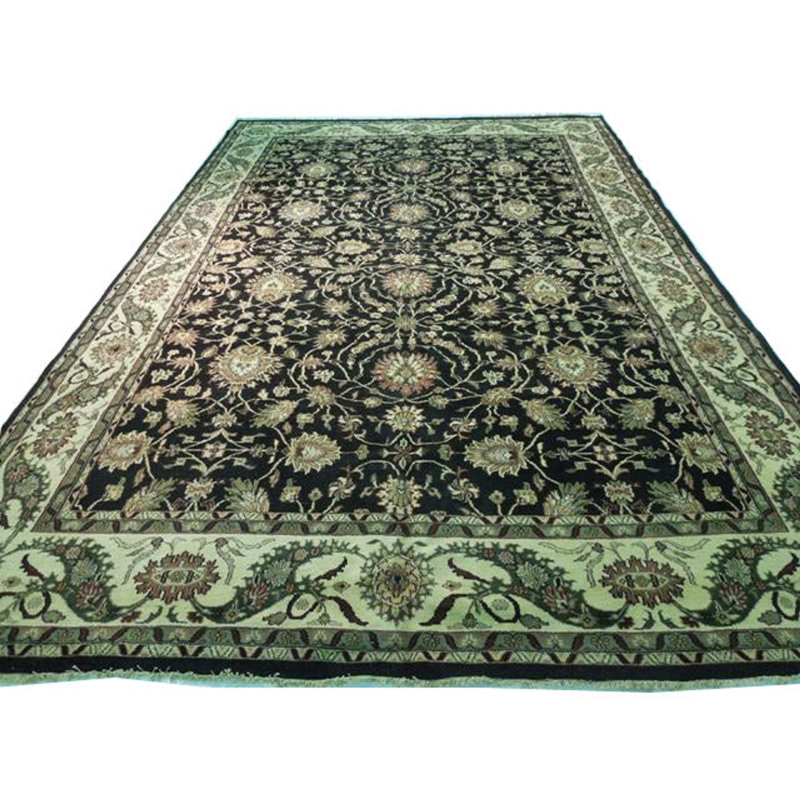 Tapis rectangulaire en laine 11 pi 6 po x 17 pi 8 po