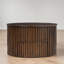 Table basse ronde à plateau relevable, compartiment caché et tiroir dissimulé, conception cannelée moderne, salon-1793734992