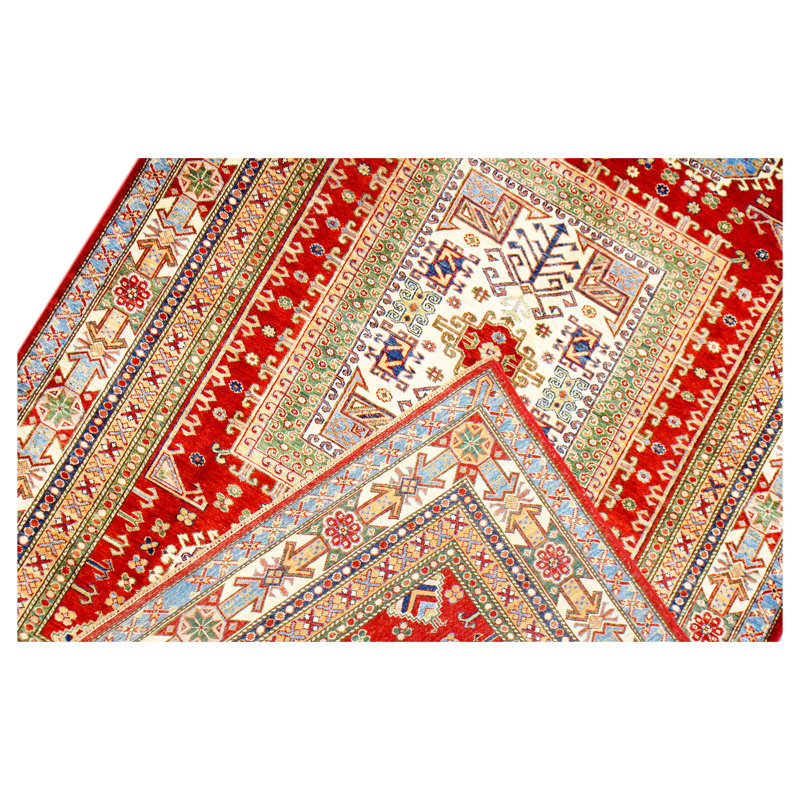 Kazak Hand Woven Wool Area Rug