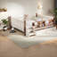 Lit de plancher pour enfant peu encombrant avec rangement, conception en bois massif pour la maison