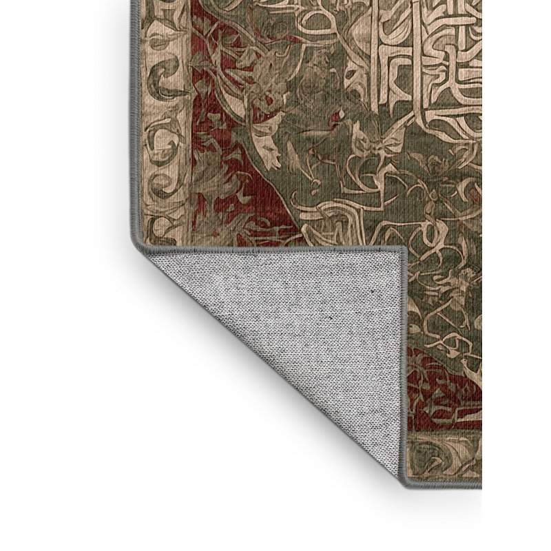 Tapis brun lavable à la machine, Rond 6 pi