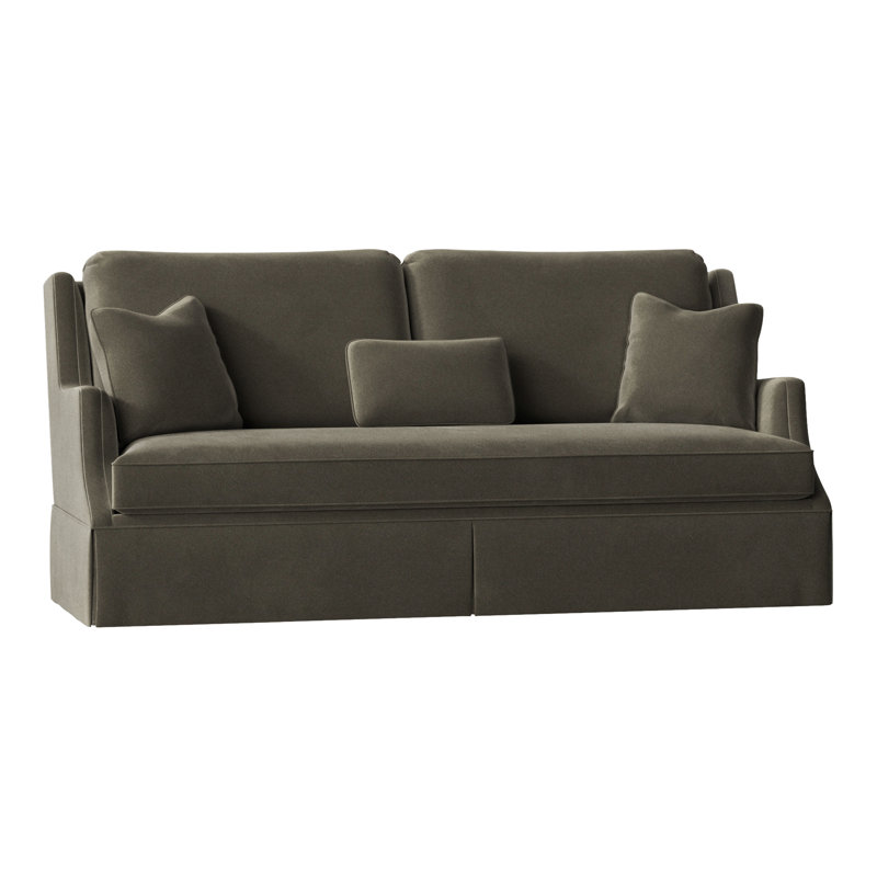 Canapé à accoudoirs arrondis avec coussins réversibles 87,5 po Savannah, Polyester loden 9953