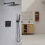 Système de douche thermostatique à double affichage numérique avec pomme de douche à effet pluie et douche à main