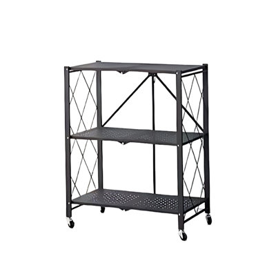 Étagère de rangement pliable avec roulettes