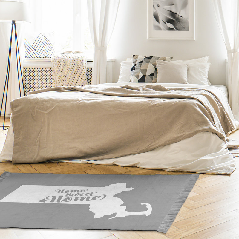 Tapis gris Home Sweet Springfield Ma