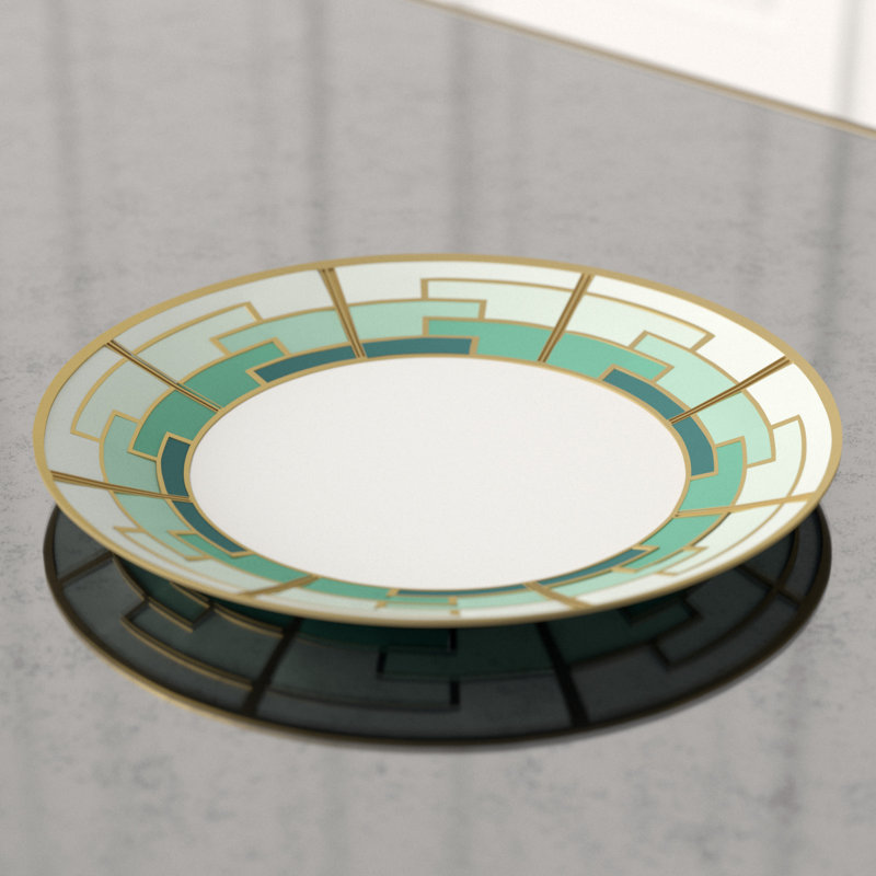Emerald Porcelain Salad/Dessert Plate