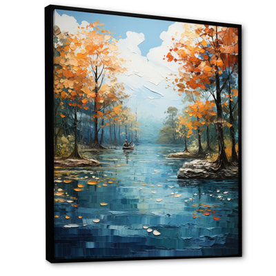 «Grovelle Orange River Sapphire Serenity - Lake», reproduction d'art sur toile