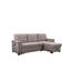 Canapé-lit modulaire gris avec rangement, ports et coussins, canapé réversible, chaise large de 46 po
