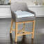 Tabouret d'extérieur en PVC avec coussin Burg-256096550