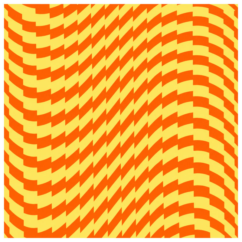 Édredon zigzag jaune orange, Twin