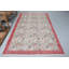 Grand tapis turc en laine Oushak fait à la main dans un motif floral beige exotique pour le salon ou la chambre à coucher