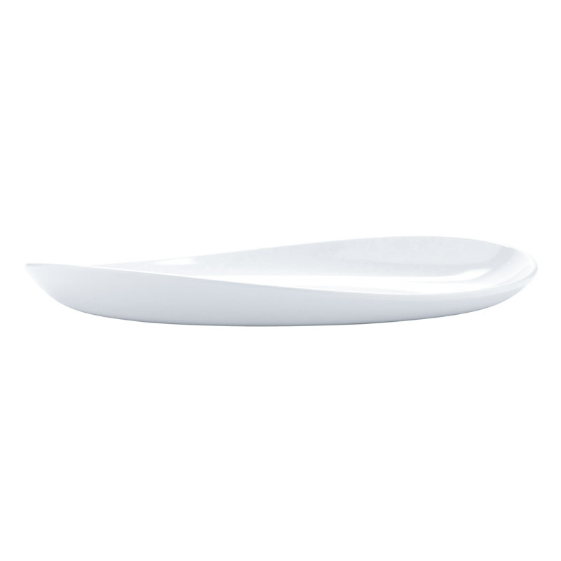 Le GE Plateau ovale en mélamine, Blanc, 16 po x 9 po
