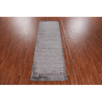 Tapis tribal gris Gabbeh 3 x 10