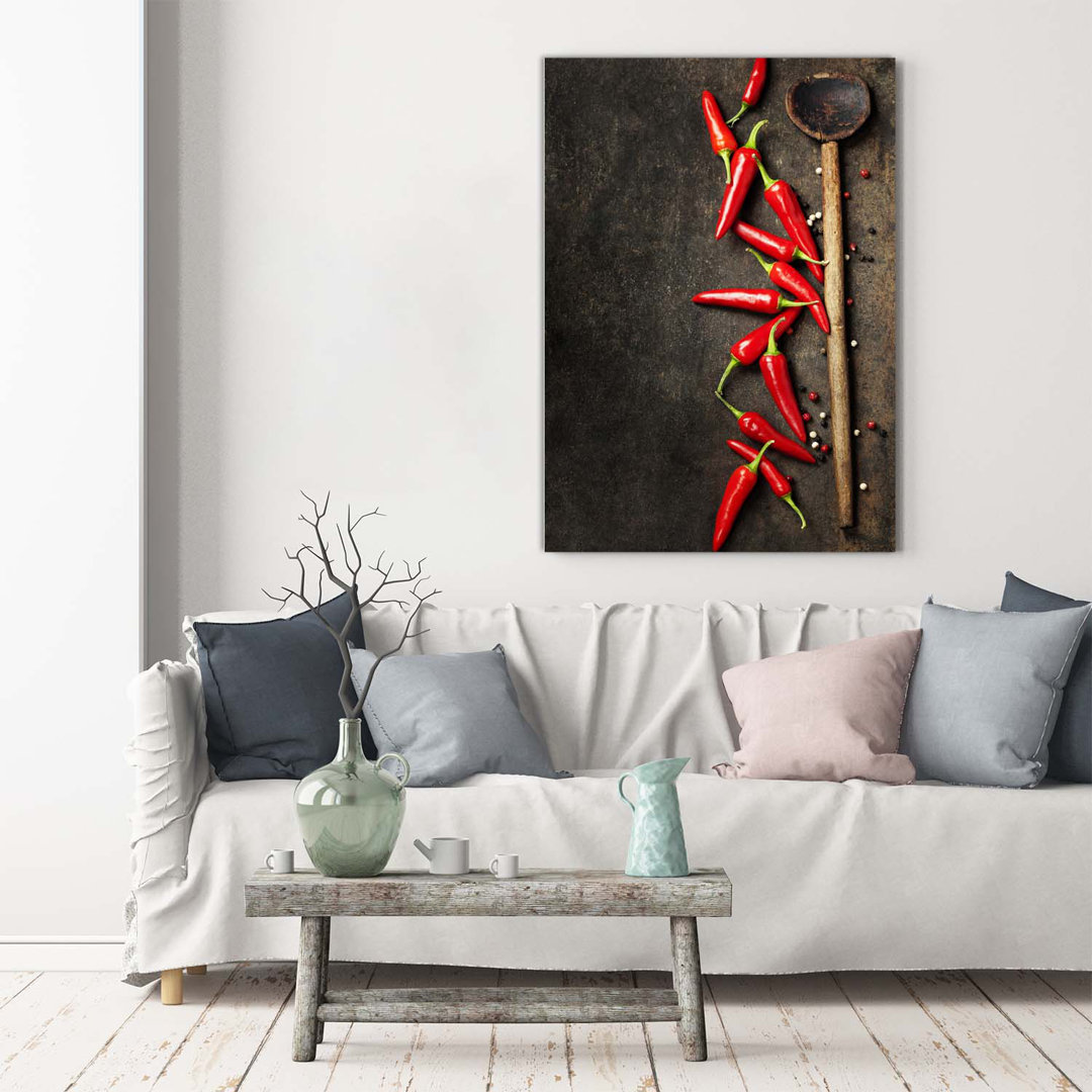 Chili Peppers - Kunstdrucke auf Leinwand - Wrapped Canvas