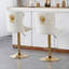 Swivel Upholstered Adjustable Height Counter Stool with Metal Frame-2108636926-2108636927
