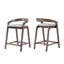 Tabouret de comptoir rembourré en bois Gurnaik-107848127-107848128