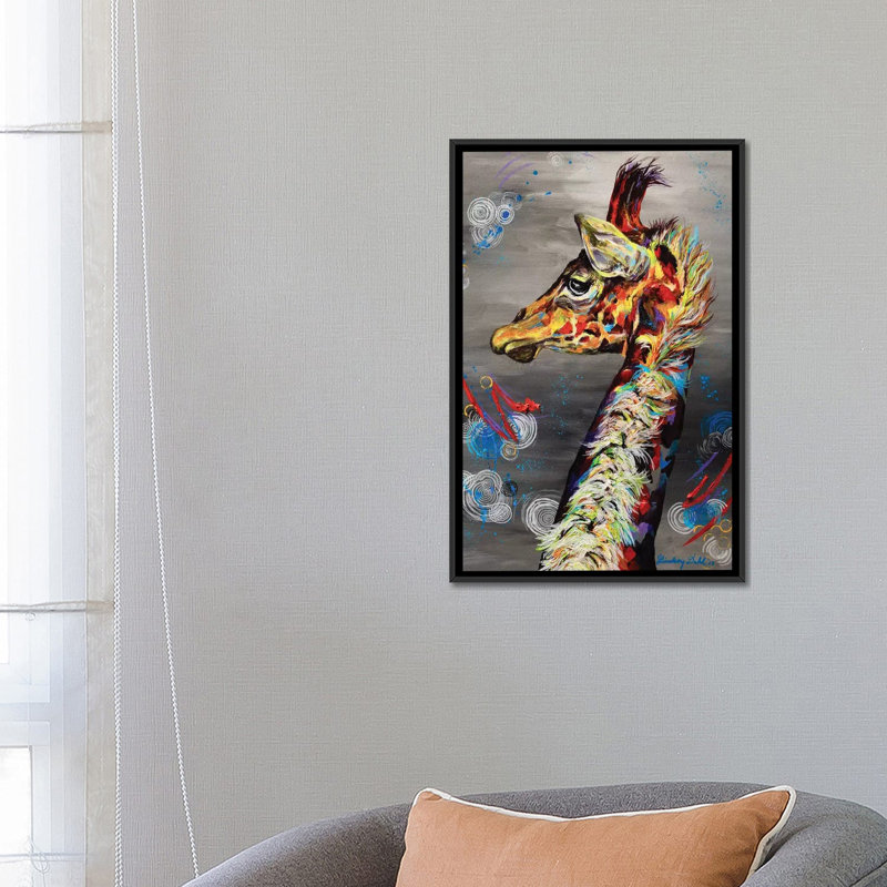 « april », impression sur toile, H 26 po x l 18 po x P 1,5 po, Toile avec cadre noir, Pas de tapis