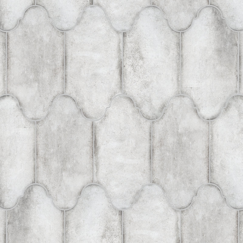 Alhama 6" x 13" Porcelain Stone Look Wall & Floor Tile, Gray