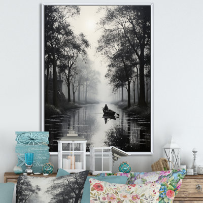 " Canal Quiet Passage Charcoal III "