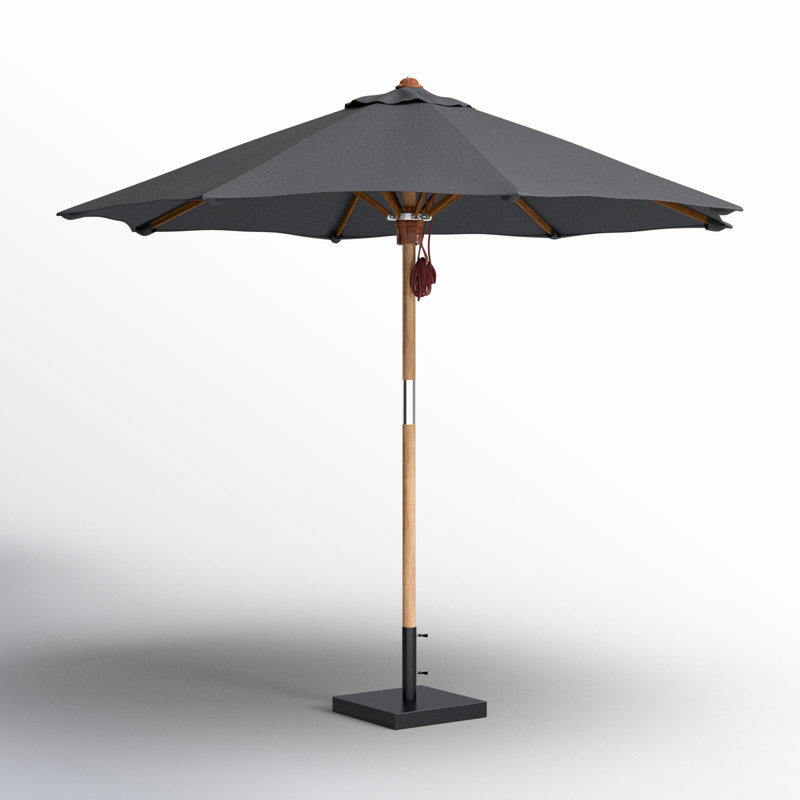 Parasol en acrylique rond 118 po Nadira, Gris