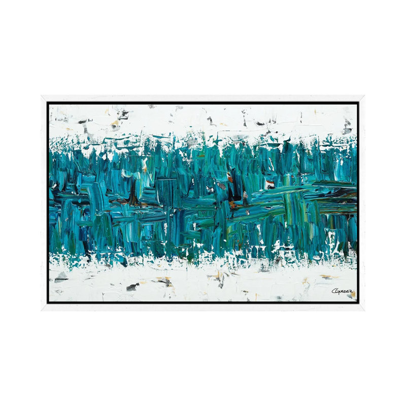 All In by Carmen Guedez - Floater Frame Gallery-Wrapped Canvas Giclée on Canvas, White, 45.72 cm H x 66.04 cm W